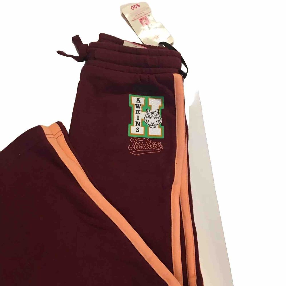 Girls Justice Stranger Things Wide Leg Sweatpants Size Small 7/8 NWT